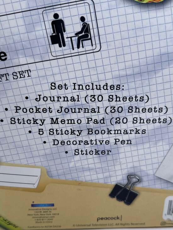 The Office TV Show Stationery Gift Set with Journal, Sticky Notes, and Pen - Picture 3 of 3